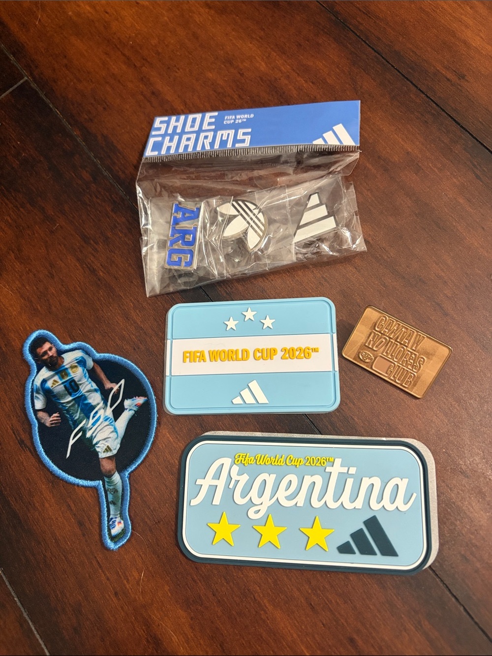 Official adidas Argentina FIFA World Cup 2026 Patch & Pin Bundle
